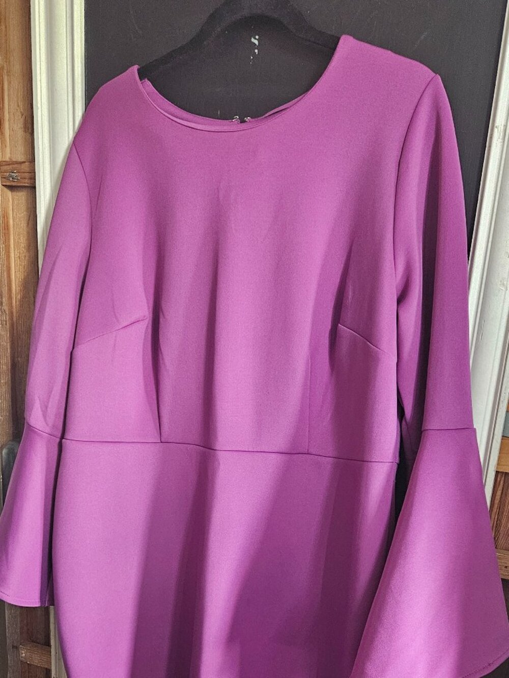 Eloquii Women's Plus Size Flare Sleeves Dress